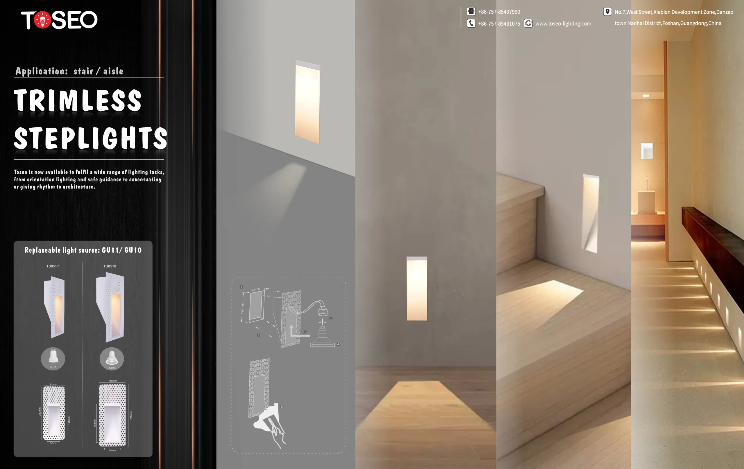 Mini GU10 LED Stair Light TS8517