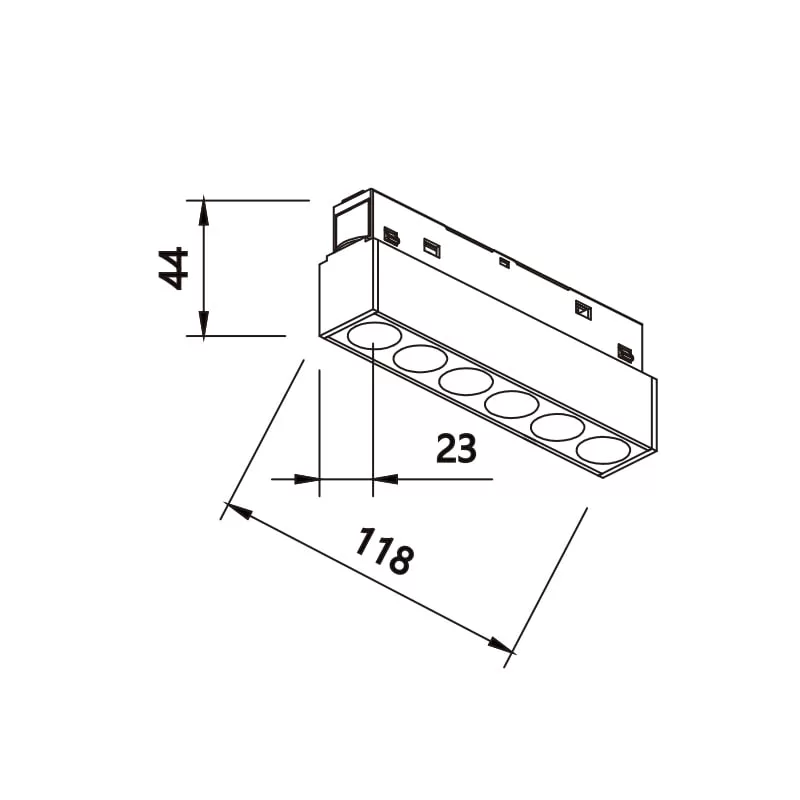6W Magnetic Track Linear Light TF01-6