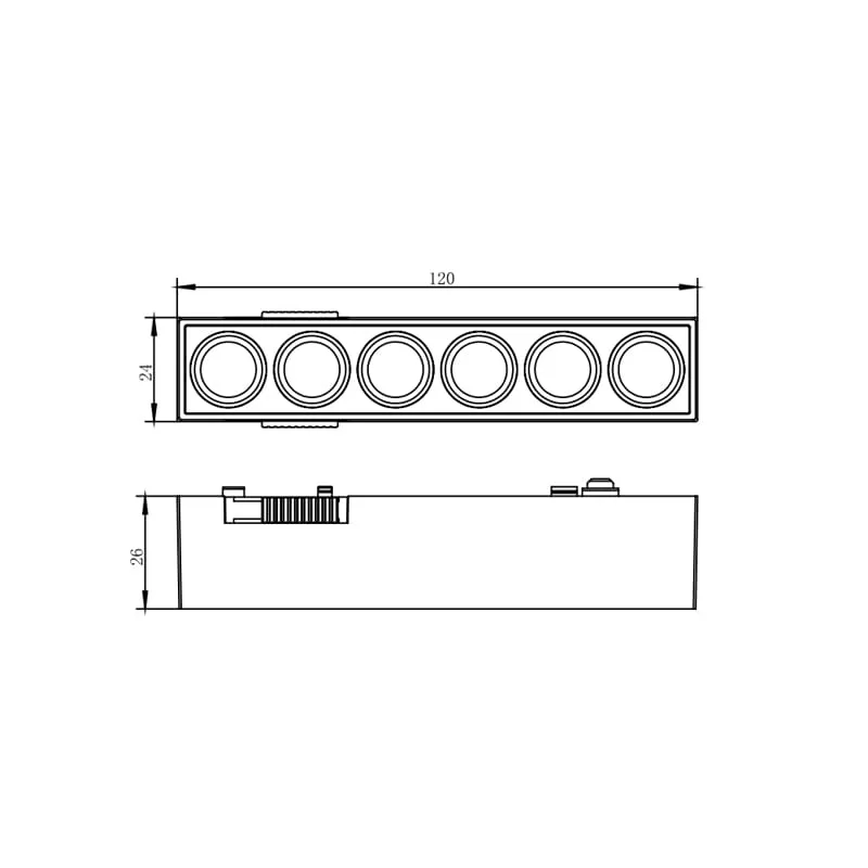 6W Ultra-Slim Magnetic Linear Track Light TH3003A-C2-6