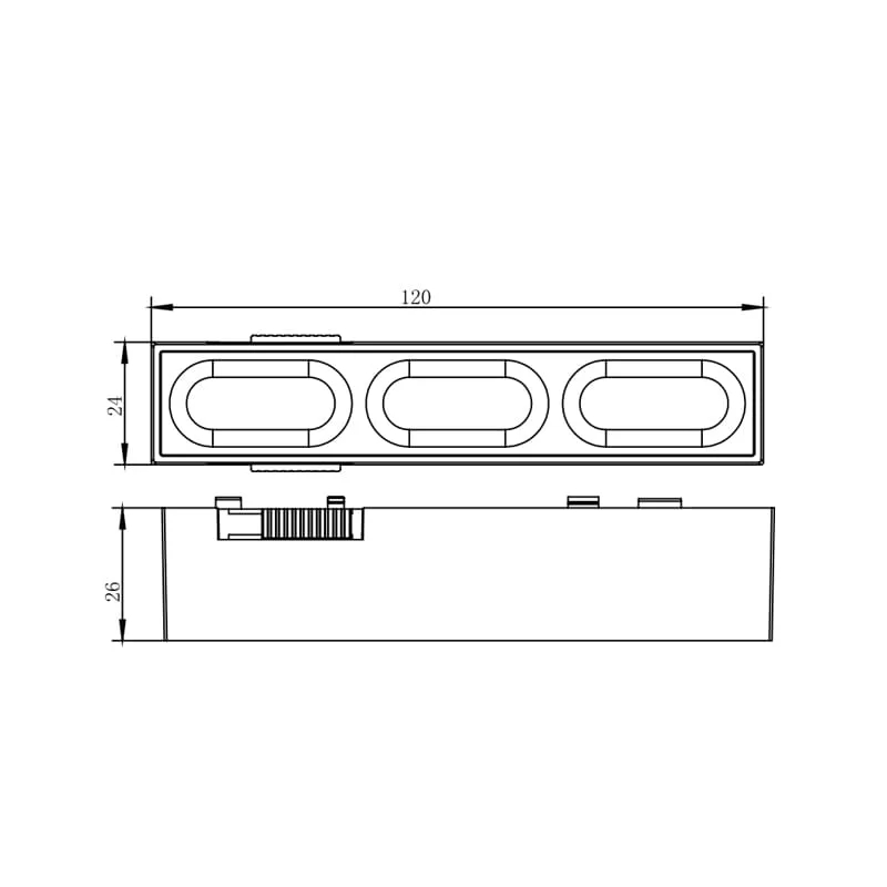 Magnetic Linear Rectangle Dot Light TH3003A-D2-3