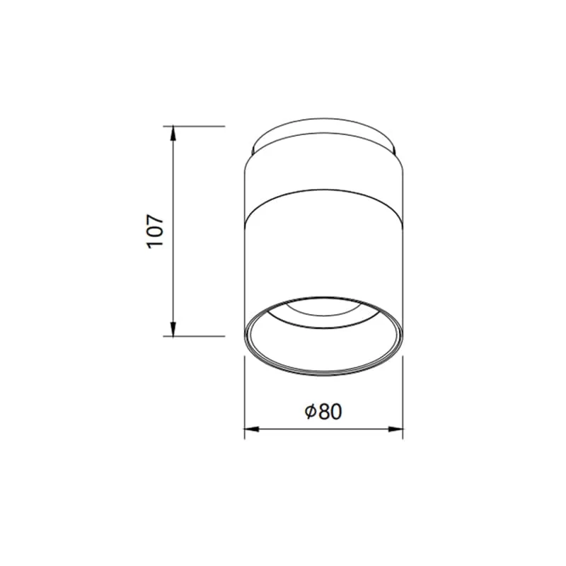 Ultra-Slim Cylindrical Rotatable Magnetic Track Downlight TH3003A-E1-80