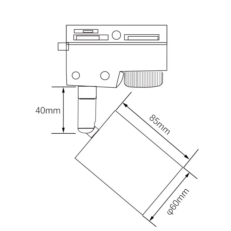Mini Ceiling Mount Track Light TS5319B