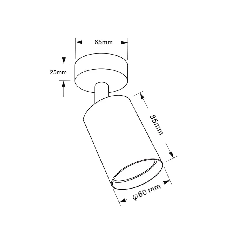 360 Degree Rotating Surface Mounted LED Wall Light TS5320B