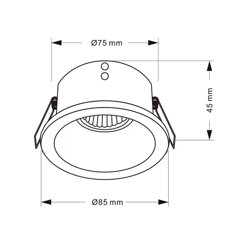 GU10 / MR16 Anti-Glare Recessed Downlight TS6261
