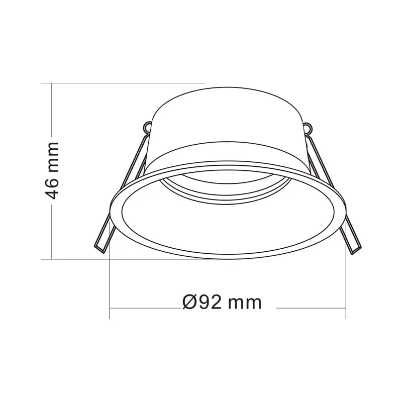 10W White / Black Recessed Downlight TS6726