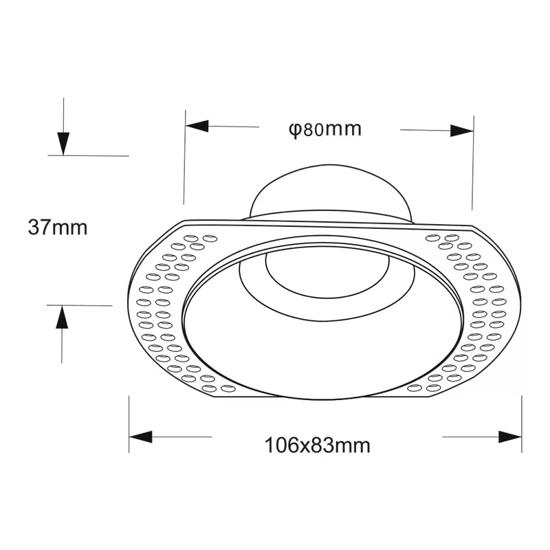 3 inch IP65 Anti-Glare LED Downlight TS8331