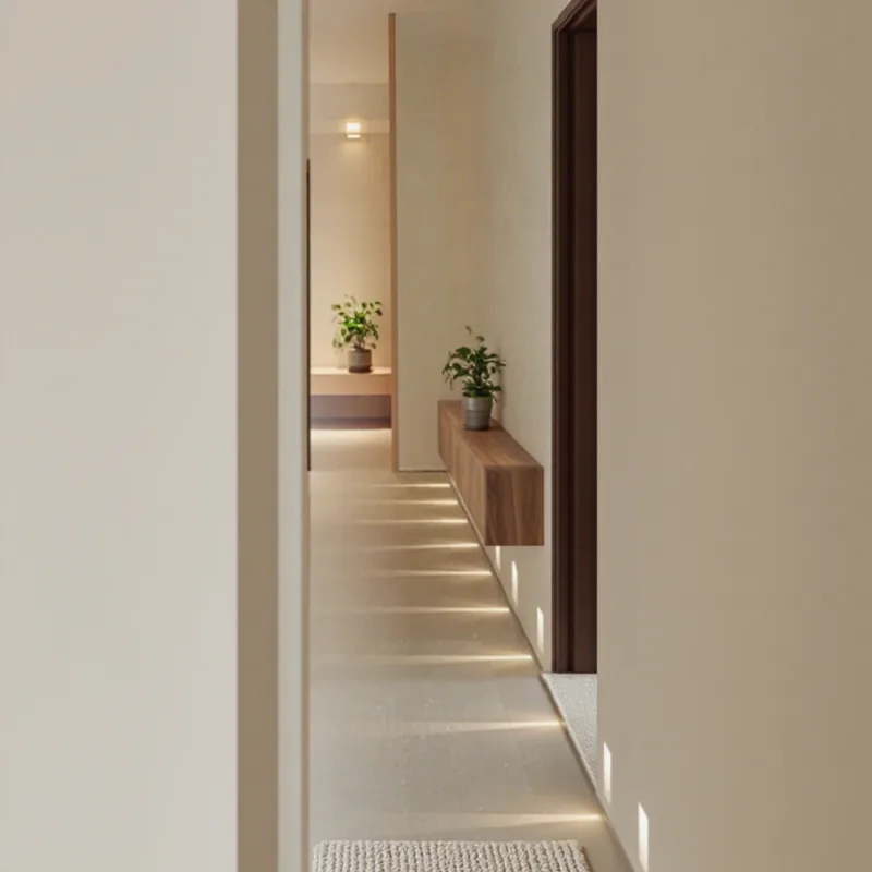 step light at the entrance