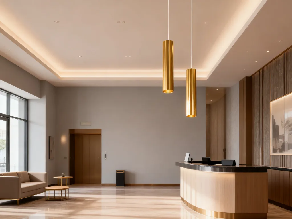 LED Pendant Lights in the Hotel Lobbies