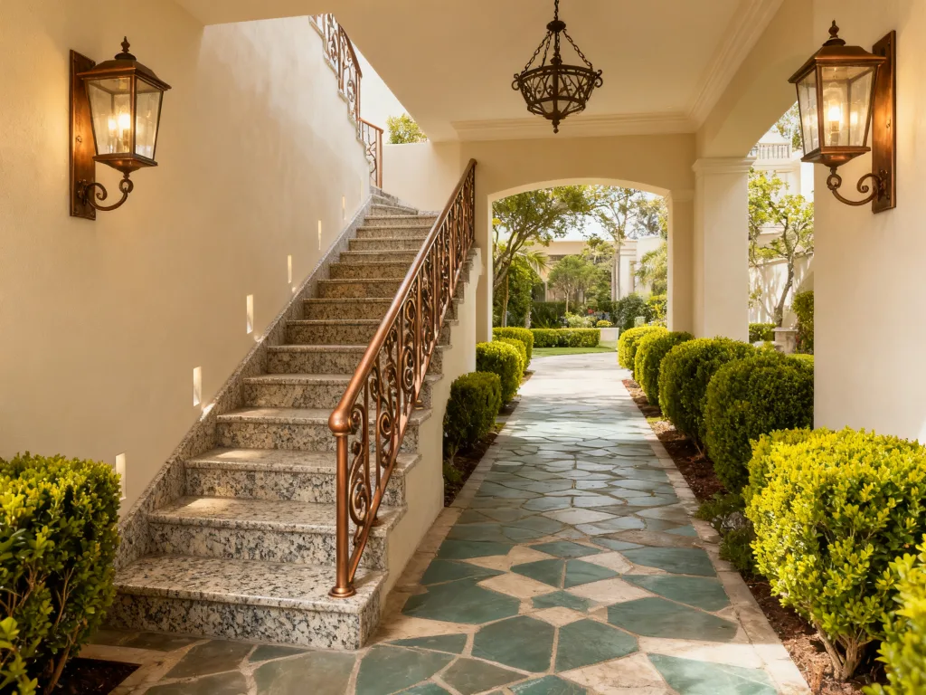 LED Stair Lights-Hotel Outdoor Passageway