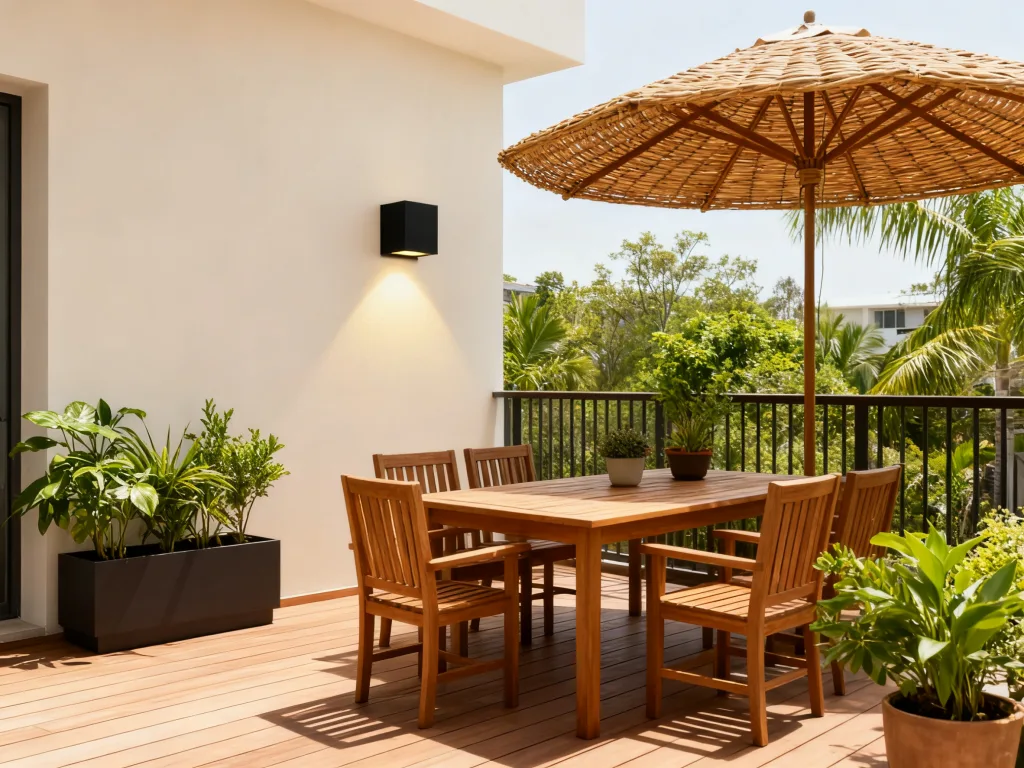 LED Wall Light in the Outdoor Space